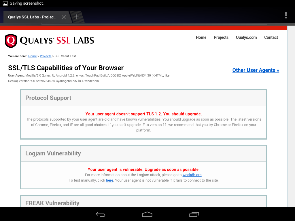 Android 4.2 Built-in Browser capabilities